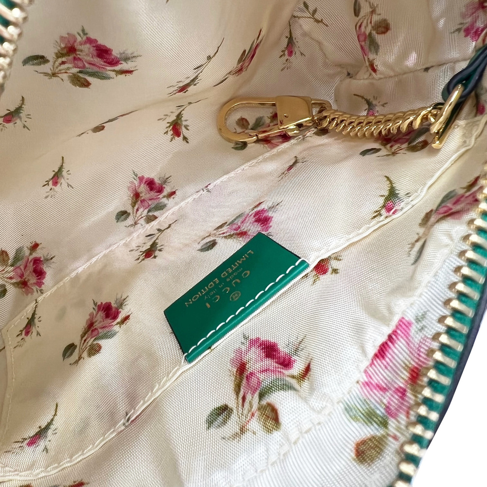 Gucci Ophidia Shoulder Bag Straw Python Green Bei… - image 8